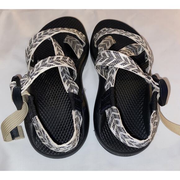Women’s Chaco Sandals Size US 6 ~ Good Used Condition ~ Black/Off White - Picture 2 of 6